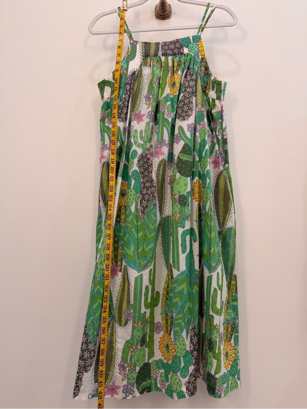 Trina Turk Green White Cactus Floral Sundress - Picture 3 of 3